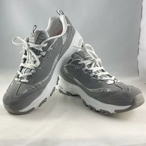 Skechers D’Lites Gray Glitter low top sneakers